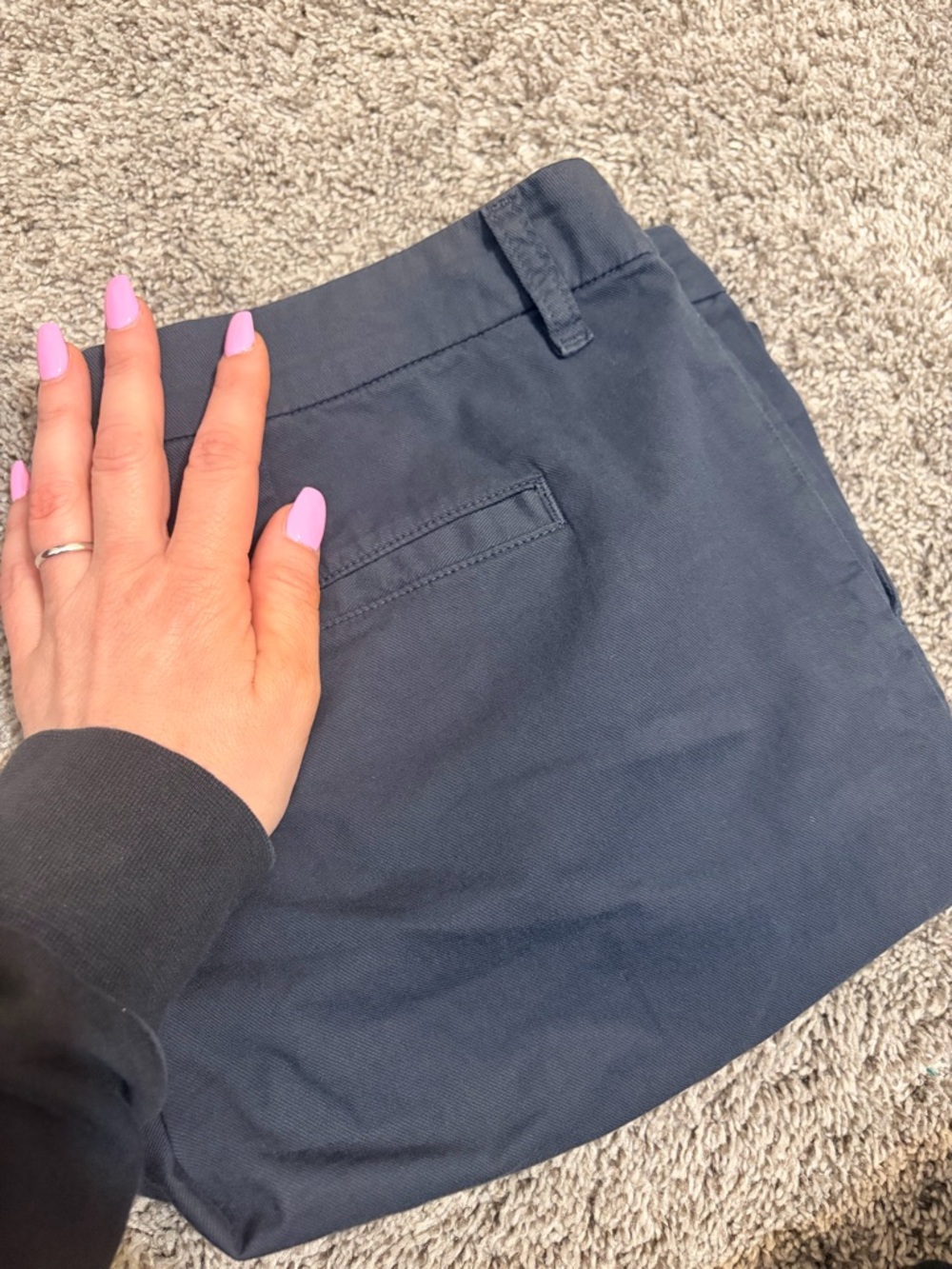 Frank & Eileen Wicklow Italian Chino Pants Washed Navy Size 12 - Picture 7 of 7
